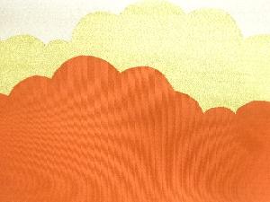 アンティーク　雲模様織り出し本綴れ名古屋帯